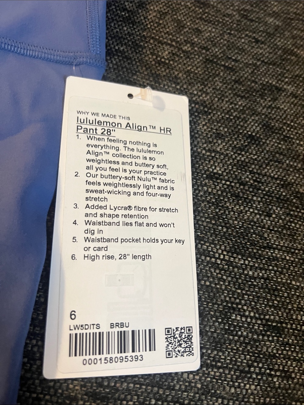 lululemon athletica Align™ High-Rise Legging only — Brilliant Blue - Picture 4 of 6